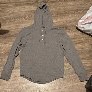 American Eagle Outfitters Charcoal Hooded Sweater